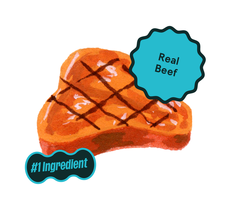 Real beef as the #1 ingredient (no animal by-products)