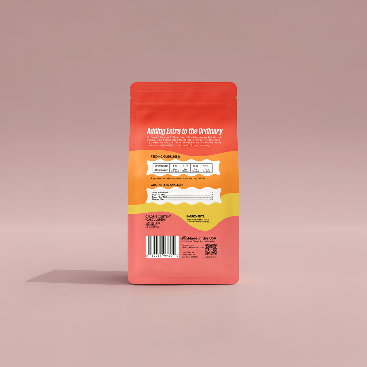 Beef and Sweet Potato Freeze-Dried Nugs, 10oz Bag