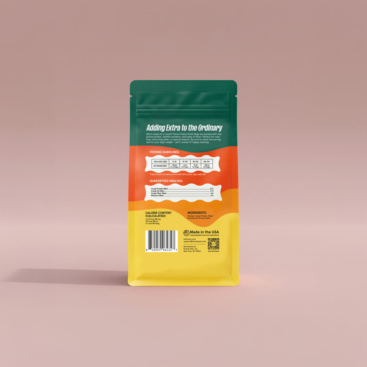 Chicken and Sweet Potato Freeze-Dried Nugs, 10oz Bag