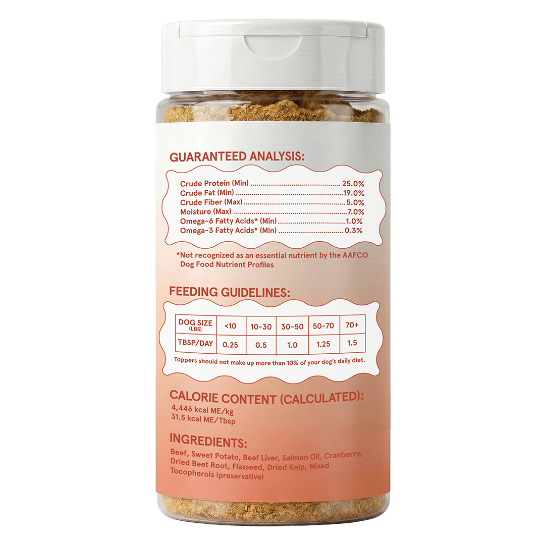 Skin &amp; Coat back label: guaranteed analysis, feeding guidelines, calorie content and ingredients